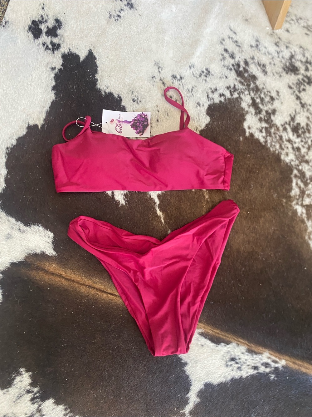 Magenta Scoop Bikini Set
